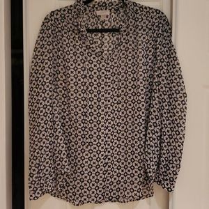 Loft outlets open collar blouse. Size L.